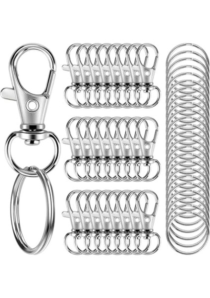 200 Adet Metal Istakoz Pençe Toka Anahtarlıklar, Anahtarlıklar Klipler ve Anahtarlık Yüzükler, Anahtarlık Yüzükler El Sanatları Için Yapma Kiti (Yurt Dışından)