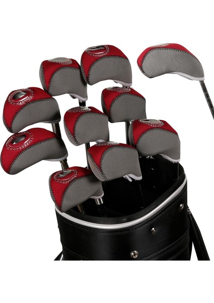 10 Golf Ütüler Golf I Kılıfı Set Golf Kulübü Başlıkları Fairway Woods Golf Kırmızı Için (Yurt Dışından) modelleri