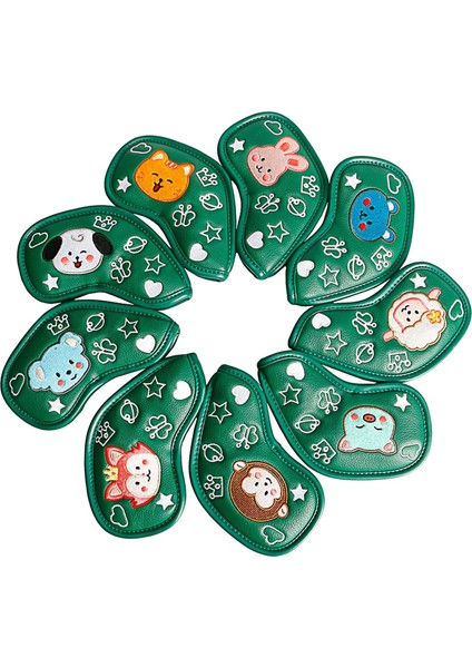 9 Adet Golf Demir Başörtüsü Kulübü Golf Sopası Kılıfı Açık Spor Eğitim Ekipmanları Yeşil (Yurt Dışından) fiyatları