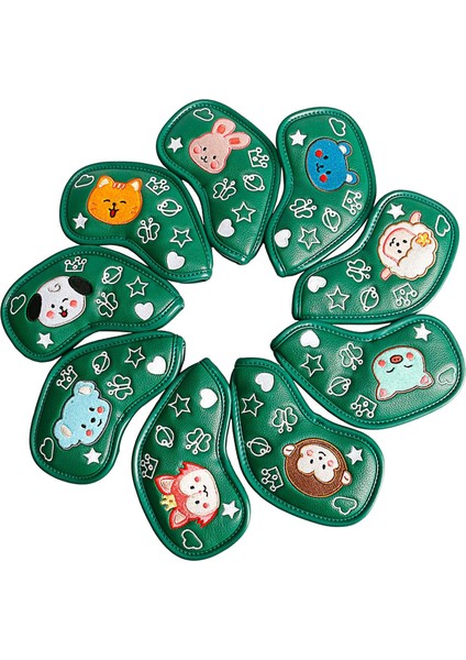 9 Adet Golf Demir Başörtüsü Kulübü Golf Sopası Kılıfı Açık Spor Eğitim Ekipmanları Yeşil (Yurt Dışından) fırsatları