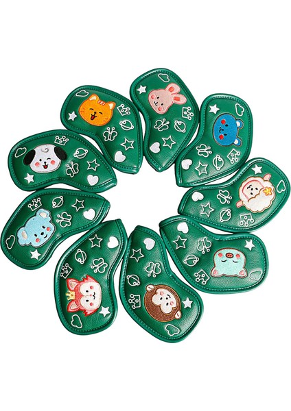 9 Adet Golf Demir Başörtüsü Kulübü Golf Sopası Kılıfı Açık Spor Eğitim Ekipmanları Yeşil (Yurt Dışından) indirimleri