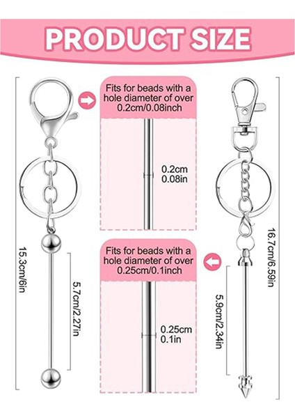 Boncuklu Anahtarlık Çubukları, Metal Boncuk Anahtarlık Çubukları Boncuk Dıy Boş Anahtarlık Dıy Için Çıkarılabilir Boncuklu Anahtarlık Çubukları (Yurt Dışından) fiyatları