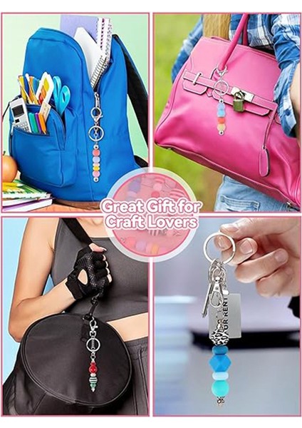 Boncuklu Anahtarlık Çubukları, Metal Boncuk Anahtarlık Çubukları Boncuk Dıy Boş Anahtarlık Dıy Için Çıkarılabilir Boncuklu Anahtarlık Çubukları (Yurt Dışından) modelleri