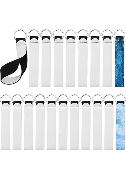20'li Paket Boş Anahtarlık Süblimasyon Boşlukları Neopren Anahtarlık Boşlukları Süblimasyon Bilezik Kolye Boşlukları Anahtarlık Ile (Yurt Dışından) fırsatları