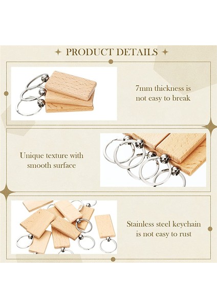50 Adet Boş Ahşap Anahtar Etiketi Anahtar Gravür Boşlukları Bitmemiş Ahşap Anahtarlık Anahtarlık Anahtar Etiketleri Dıy El Sanatları Için, Dikdörtgen (Yurt Dışından) modelleri