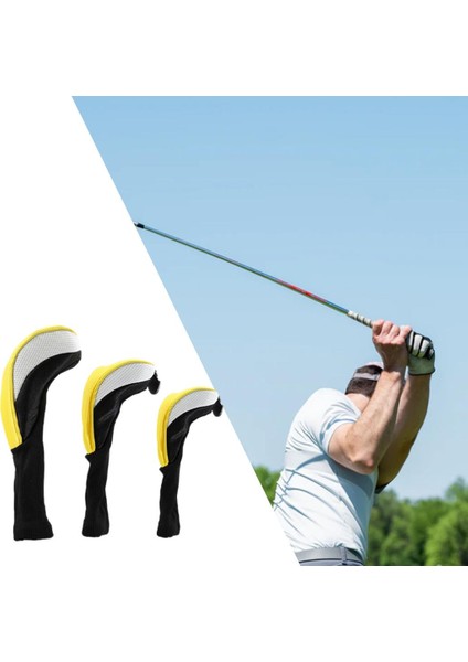 Golf Kulübü Baş Kapakları Ahşap Hibrit Fairway Sarı Için Baş Örtüleri (Yurt Dışından) indirimleri