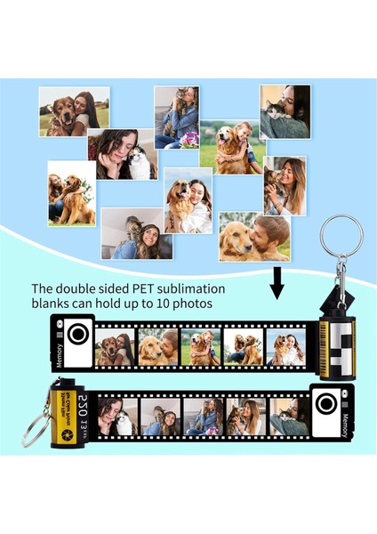 Süblimasyon Bellek Film Rulosu Anahtarlık, Çift Taraflı Süblimasyon Boş Kamera Film Rulosu Teneke Kutu Anahtarlık (Yurt Dışından) modelleri