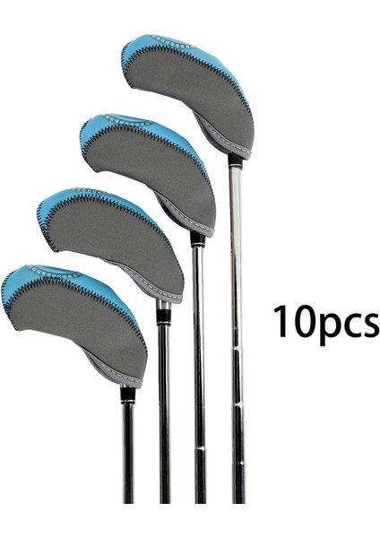 10 Golf Ütüler Golf I Kılıfı Set Golf Kulübü Başlıkları Fairway Woods Golf Için Gri Mavi (Yurt Dışından) indirimleri