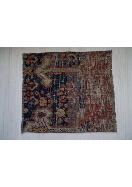 58X61 cm El Dokuma Boho Stili Küçük Boy Nostaljik Türk Kilimi