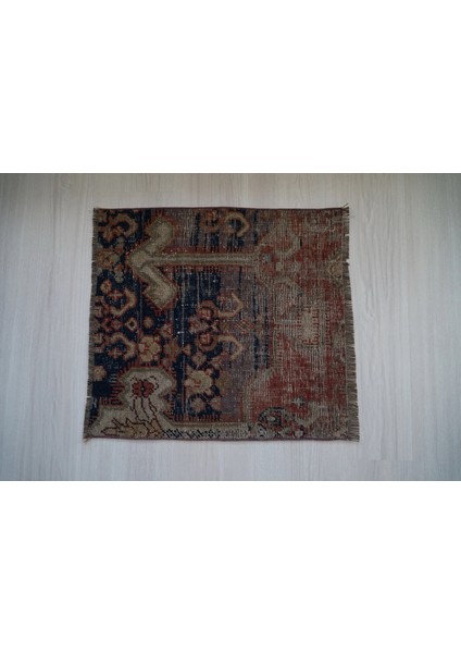 58X61 cm El Dokuma Boho Stili Küçük Boy Nostaljik Türk Kilimi indirimleri