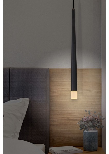 Long LED Gofrato Pütürlü Siyah Renk Tekli LED Sarkıt modelleri