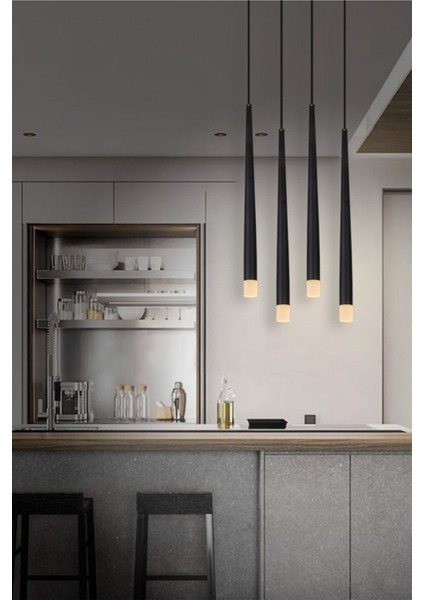 Long LED Gofrato Pütürlü Siyah Renk Tekli LED Sarkıt fırsatları
