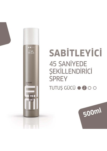 Professionals Eimi Dynamic Fix Dinamik Sabitleme 45 Saniyede Sabitlenen Saç Spreyi 500 Ml