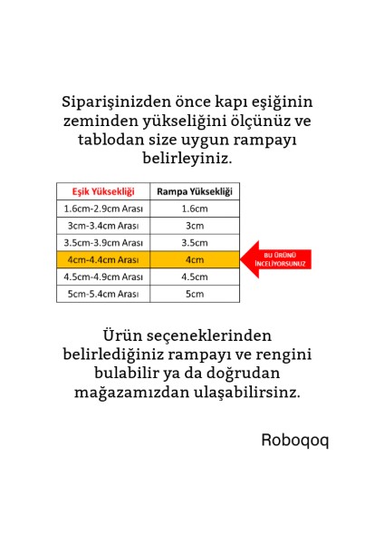 4cmx75cm Bantlı Beyaz Robot Elektrikli Süpürge Rampası Kapı Eşik Rampası