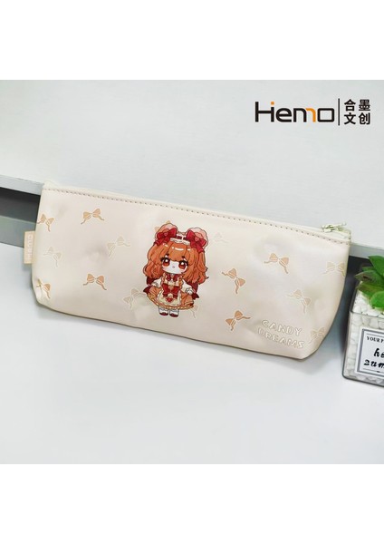 Nini Günlüğü Serisi Sevimli Kız Karikatür Kırtasiye Saklama Çantası Basit Öğrenci Büyük Kapasiteli Dekompresyon Üçgen Kalem Çantası (Yurt Dışından) fırsatları