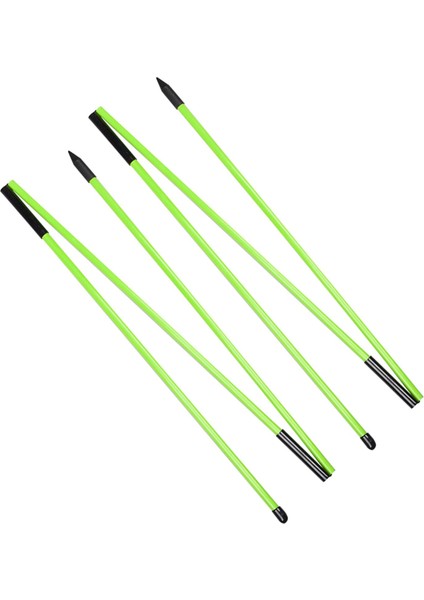 2x Golf Swing Trainer Katlanabilir 48 Inç Golf Hizalama Çubukları Yeşil (Yurt Dışından)