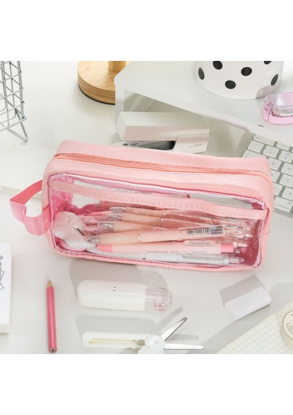 Ortaokul ve Lise Öğrencileri Için Şeffaf, Büyük Kapasiteli, Görünür Kalem Kutusu (Yurt Dışından)