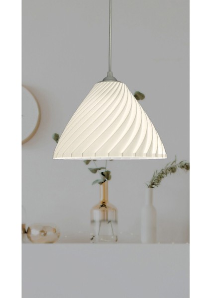 Origami Beyaz Avize Yatak Odası, Mutfak, Oturma Odası Tasarım Tekli Sarkıt Avize (Plastik)