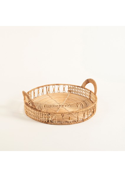 Tam Dao Rattan Dekoratif Tepsi 35X35X12 cm Natural