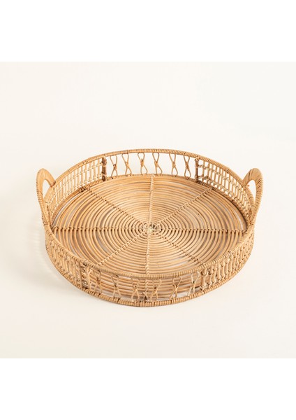 Tam Dao Rattan Dekoratif Tepsi 35X35X12 cm Natural