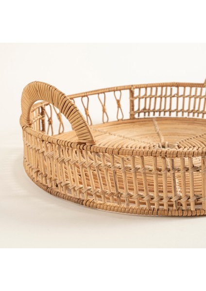 Tam Dao Rattan Dekoratif Tepsi 35X35X12 cm Natural