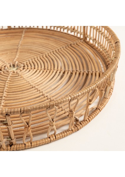 Tam Dao Rattan Dekoratif Tepsi 35X35X12 cm Natural