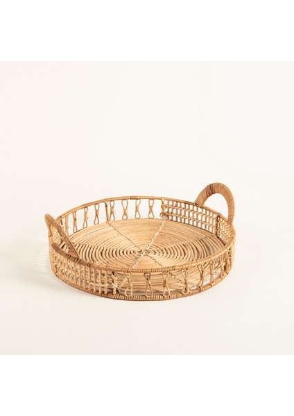 Tam Dao Rattan Dekoratif Tepsi 40X40X14 cm Natural