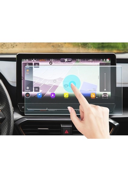 Cupra Leon 12.9 Inç Multimedya Ekran Koruyucu 9H Parlak Nano Şeffaf