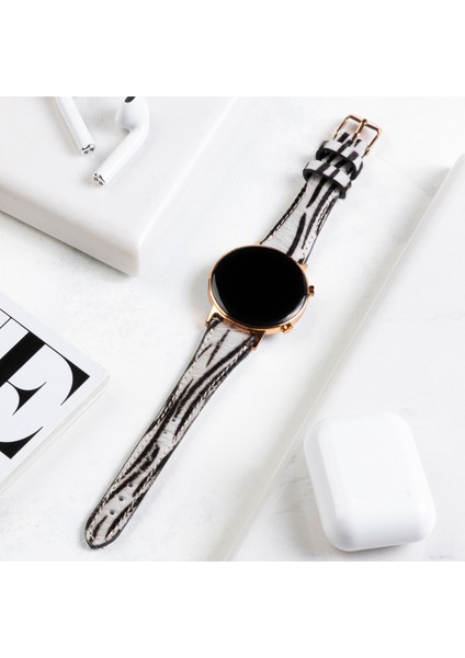 Huawei Watch Kadın Deri Kordon Huawei Watch Gt Gt 2 Gt 3 Pro GT5 Pro Seramik Elegant 42MM 43MM GT 5 Pro 42mm ( 20mm ) Beyaz Zebra Desenli Kayış fiyatları