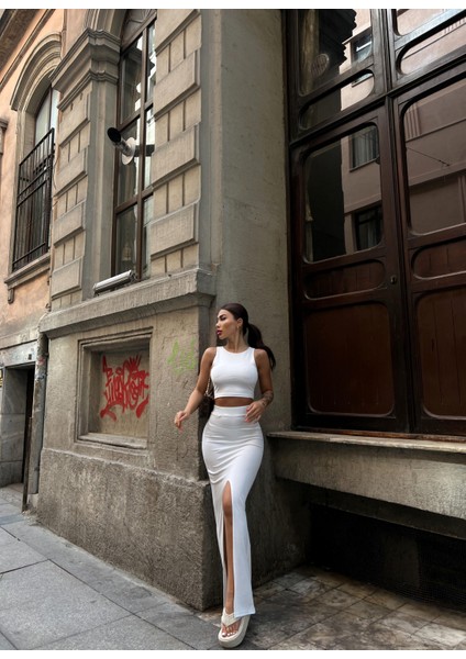 Tango Yırtmaç Detay Ikili Takım 015298 Beyaz modelleri