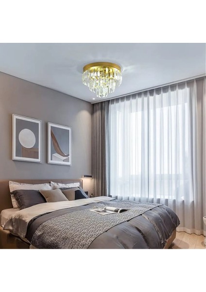 Efsane Kristal Taşlı Eskitme Salon Avize