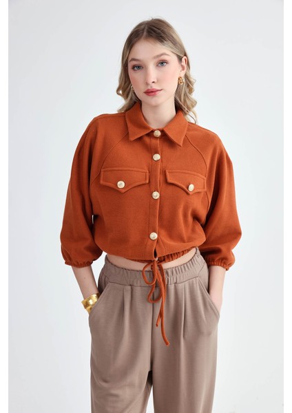Gold Düğmeli Beli Lastikli Bluz fiyatları