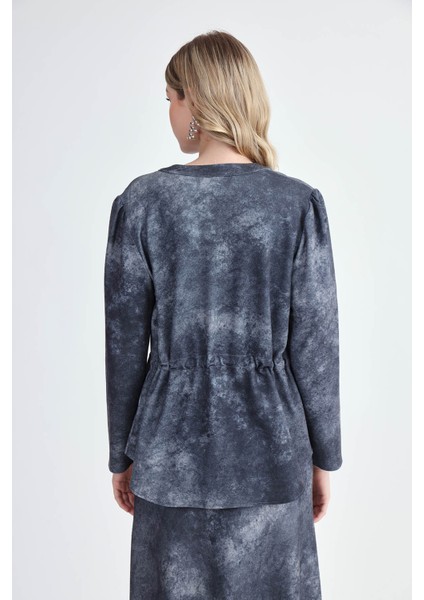 Beli Büzgülü Desenli Bluz indirimleri