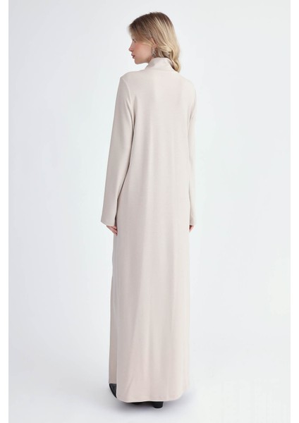 Balıkçı Yaka Yırtmaçlı Uzun Elbise indirimleri