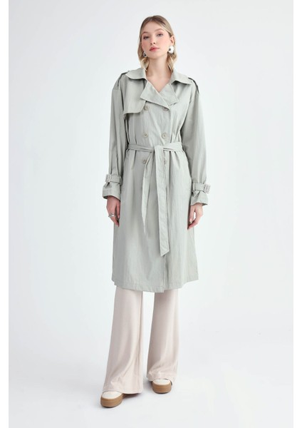 Kemerli Uzun Trençkot