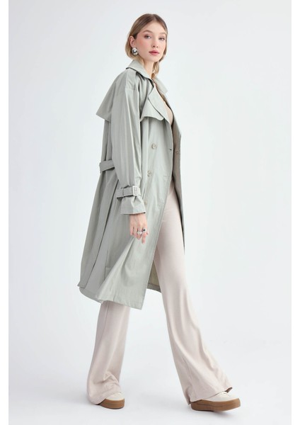 Kemerli Uzun Trençkot modelleri