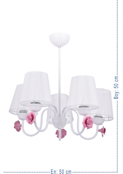 Samara 5 Li Avize Beyaz (Beyaz Şapkalı) fiyatları