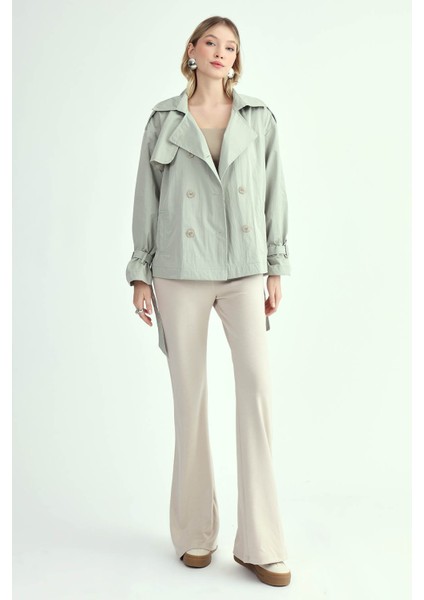 Kemerli Kısa Trençkot fiyatları