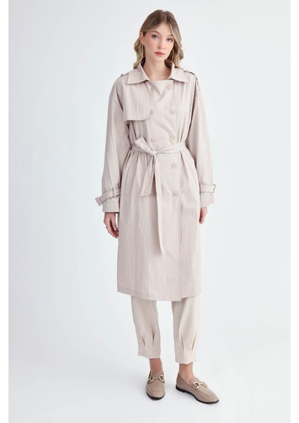 Kemerli Uzun Trençkot