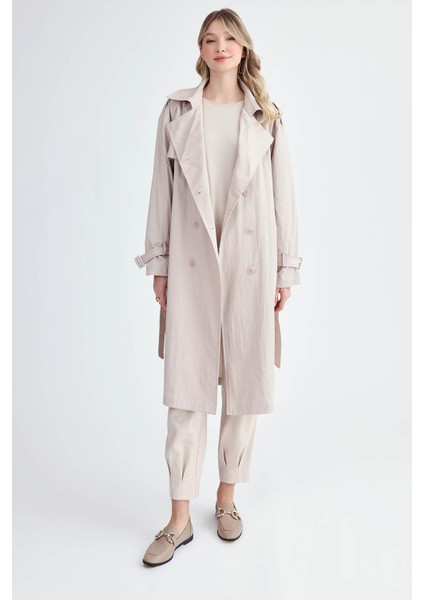 Kemerli Uzun Trençkot fiyatları