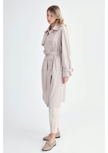 Kemerli Uzun Trençkot fırsatları