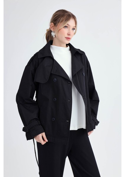 Kemerli Kısa Trençkot fırsatları