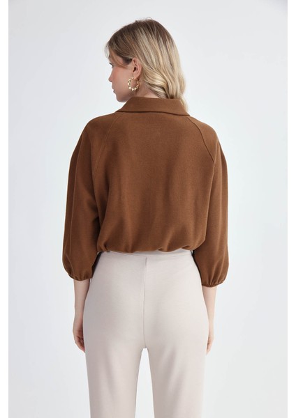 Gold Düğmeli Beli Lastikli Bluz indirimleri