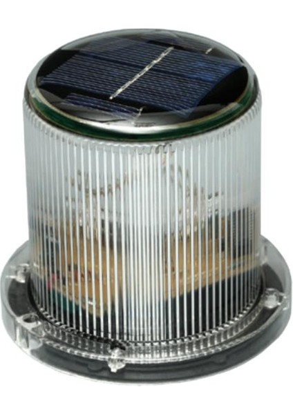Solar Panelli Tepe Lambası LED Kırmızı