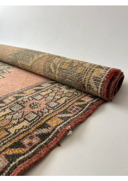 115X214 cm El Dokuma Boho Stili Antik Uşak Kilimi Püsküllü Yıkanabilir Kilim indirimleri