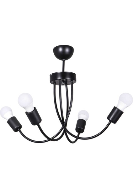 Pomela 4 Lü Avize (Siyah)