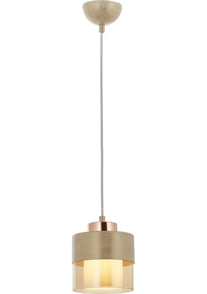 Avonnı AV-60193-1KRM Krem Boyalı Modern Avize E27 Metal Cam 15 cm