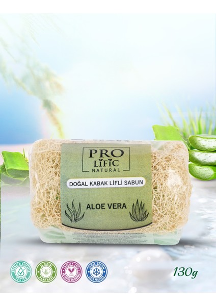 Doğal Kabak Lifli Aloe Vera Sabunu 4X130gr=(520gr)