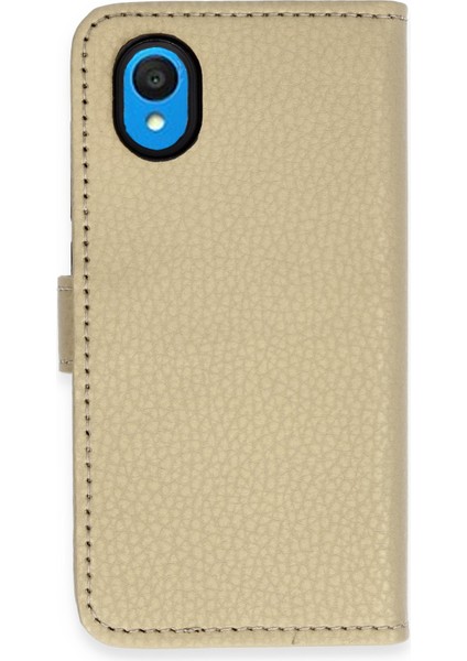 Alcatel 1 2022 Kılıf Trend S Plus Kapaklı Kılıf - Gold 13