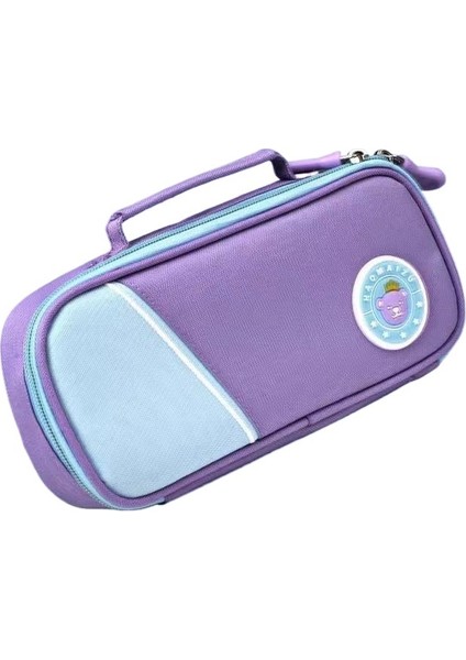 Lise, Ortaokul ve Ilkokul Öğrencisi Kırtasiye Çantası, Retro Tarzı Ilkokul Öğrencisi Büyük Kapasiteli Çocuk Basit Ingiliz Tarzı Çift Katmanlı Kalem Çantası (Yurt Dışından)